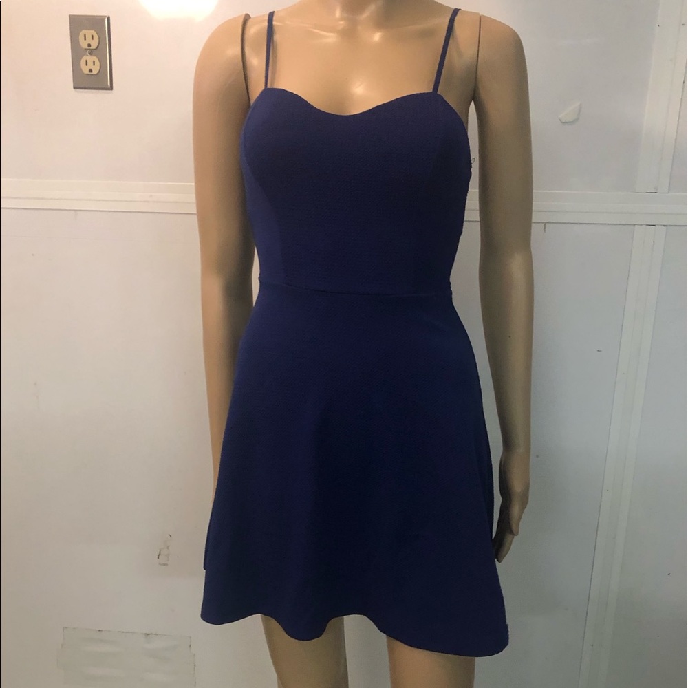Blue spaghetti strap dress
